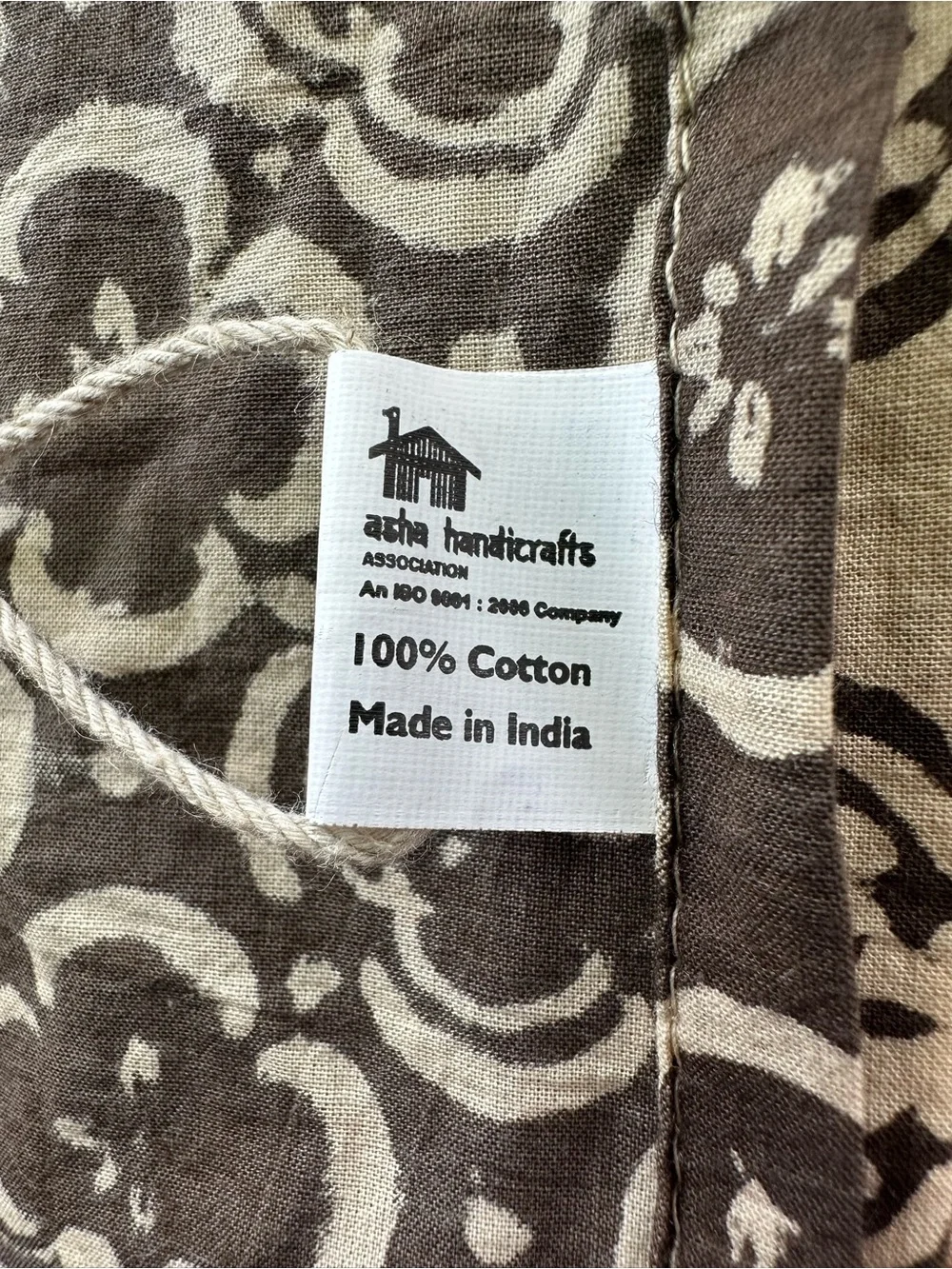 NWT Trades of Hope Fair Trade 100% Cotton Block Print Scarf Wrap Boho India